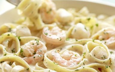 fetuccini con camaron