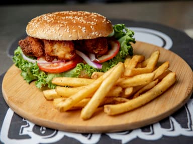 Hamburguesa De Pollo C/papas