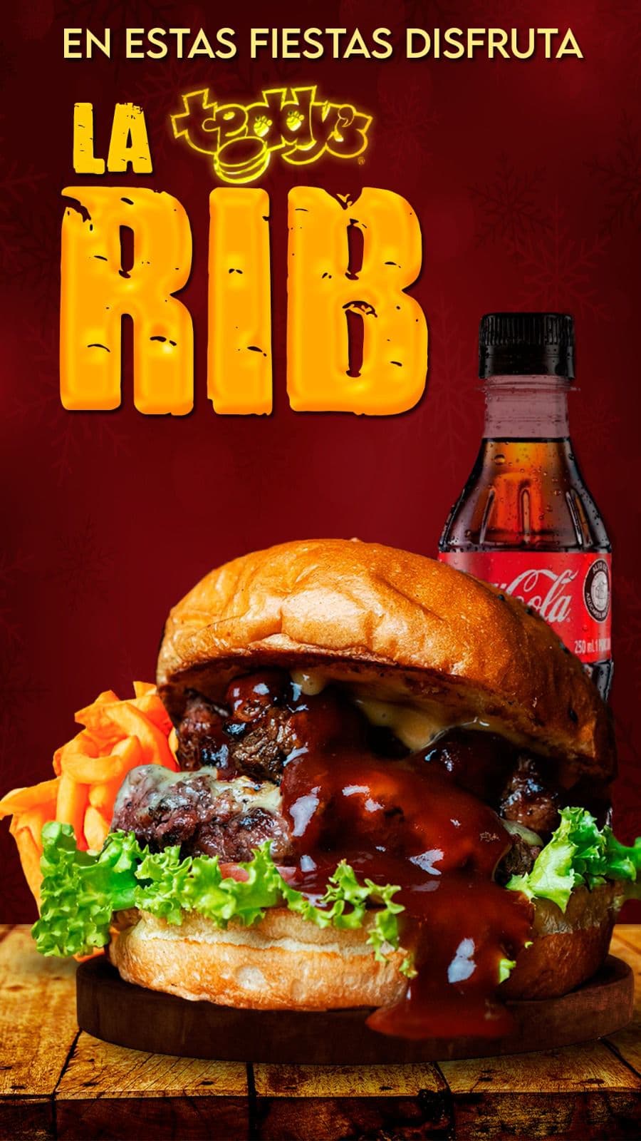 Combo Teddys Rib + papas + bebida *new*