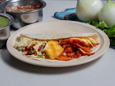 Pastor con Queso y Tortilla de Harina