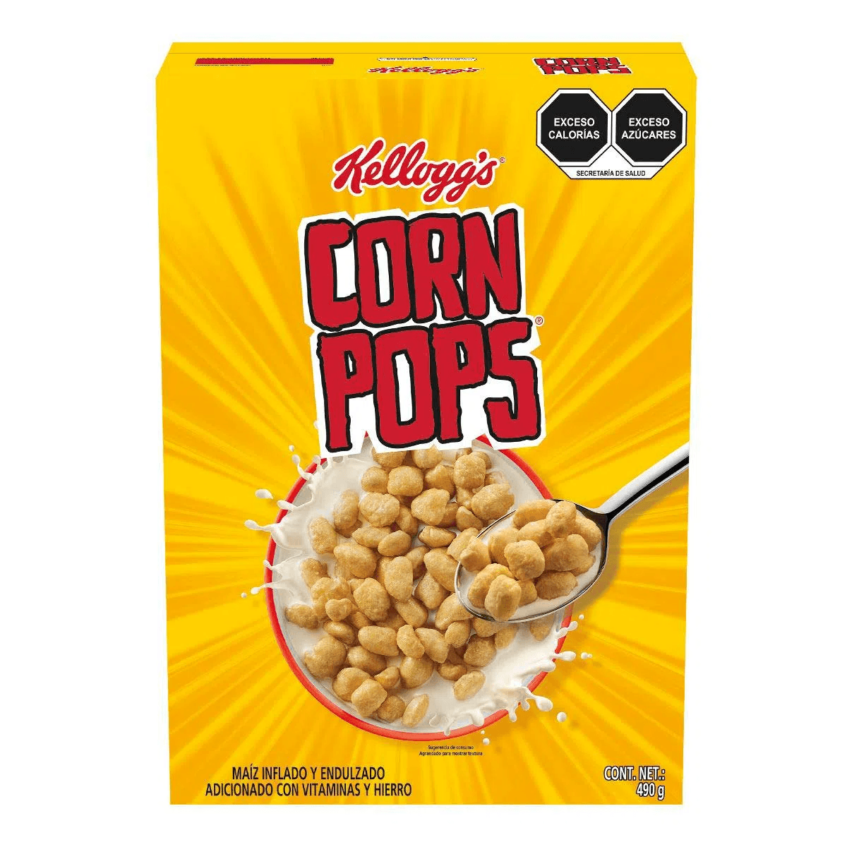 Corn Pops Kellogg's Cereales Sabor Original 490 grs