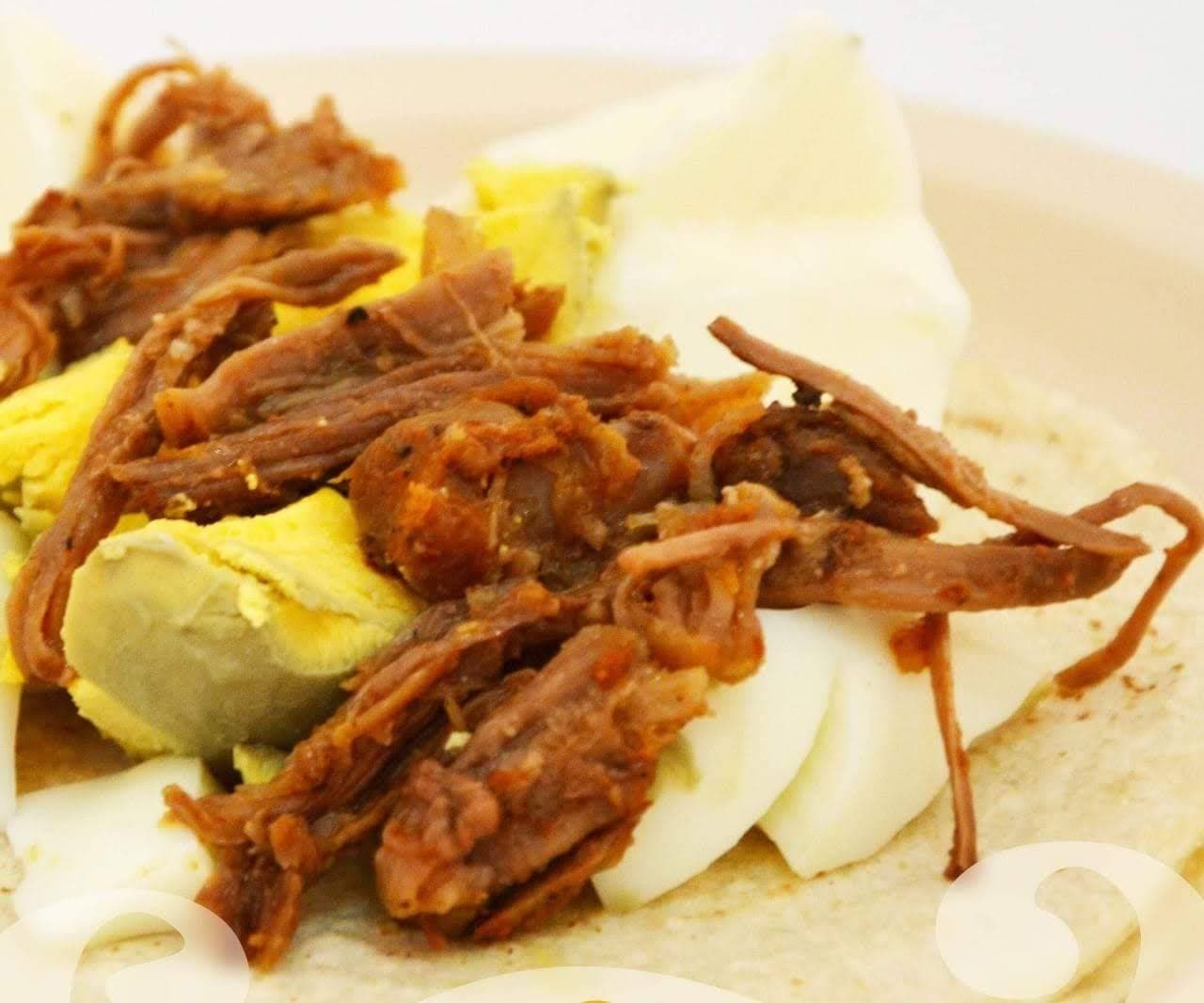 Taco de Huevo Duro