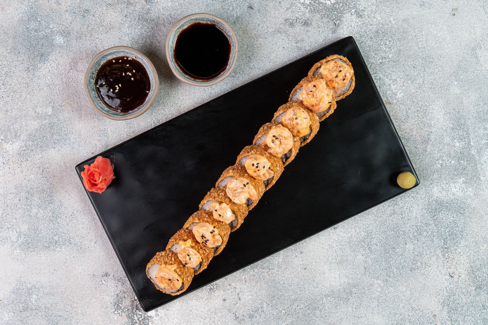 Sushi Tempura Tiger Roll (Con camarón)