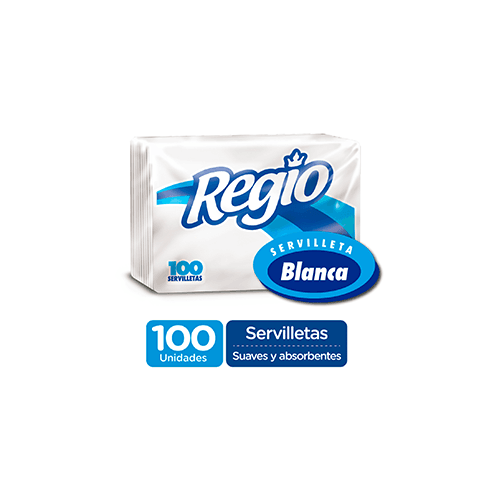 Servilleta De Papel Regio Blanco Paquete 100 Uds