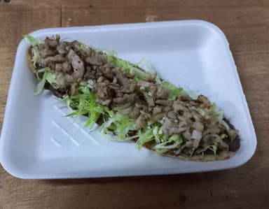 Huarache con cecina natural