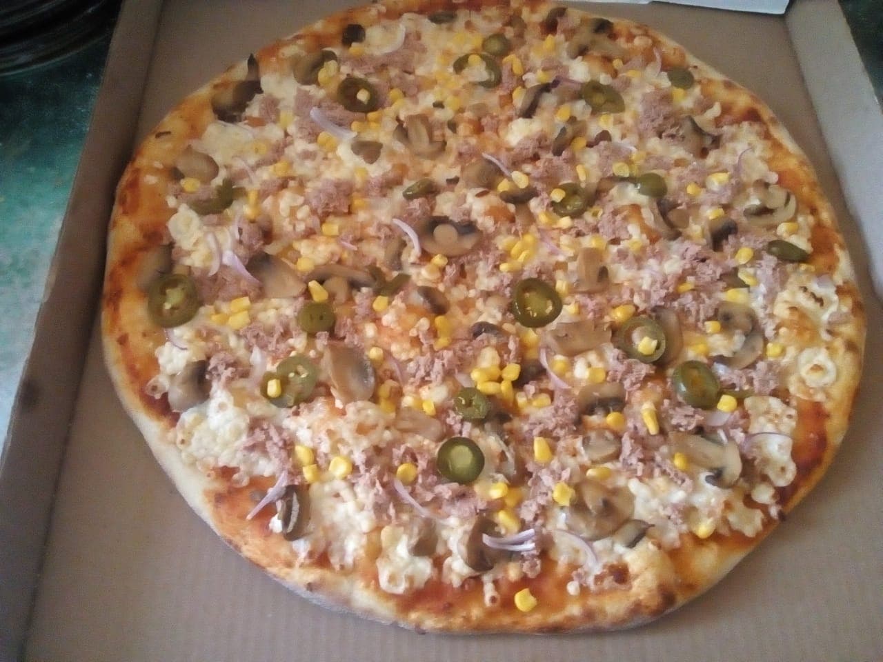 Pizza mediana atún  (imagen ilustrativa)