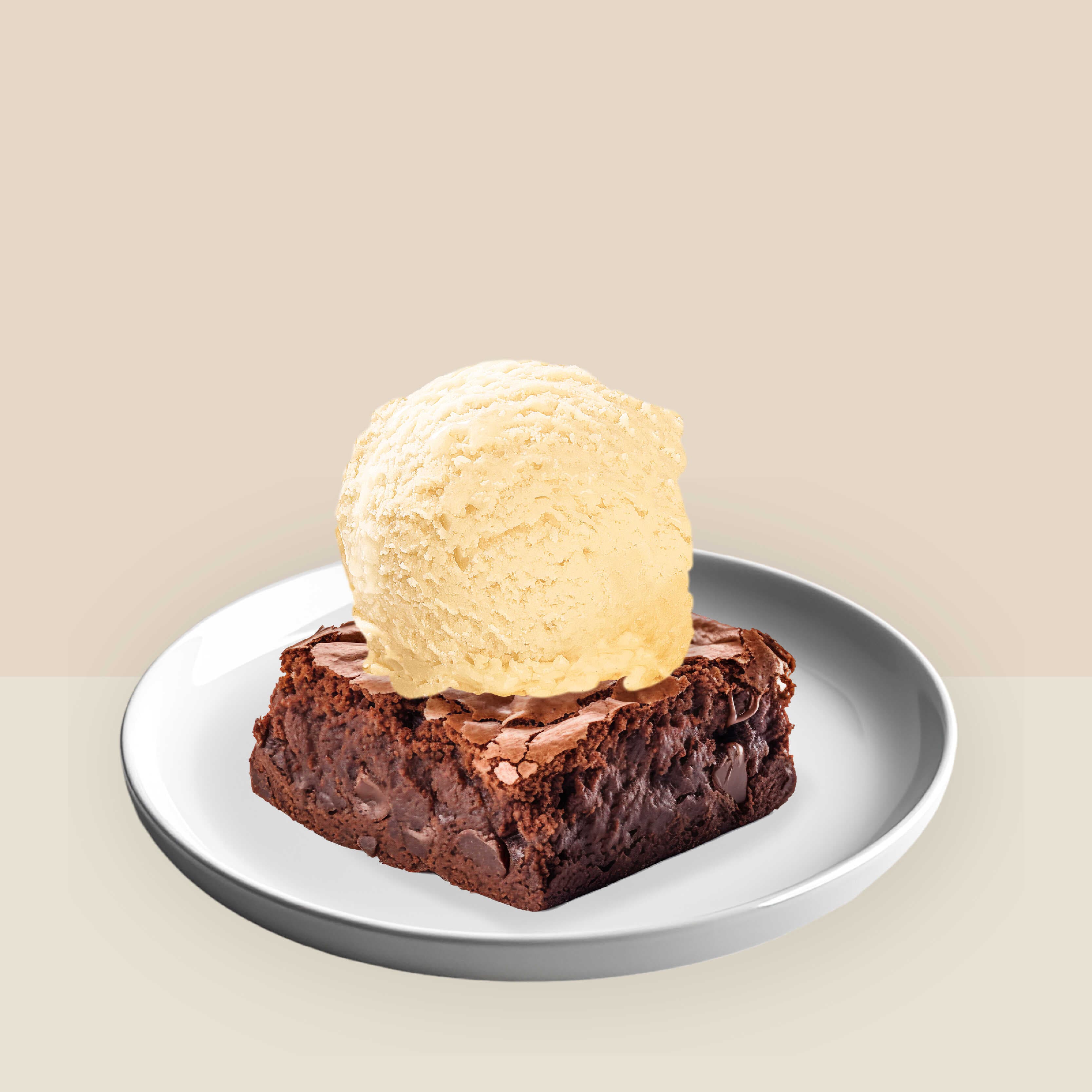 Brownie con Helado Light de Maracuyá