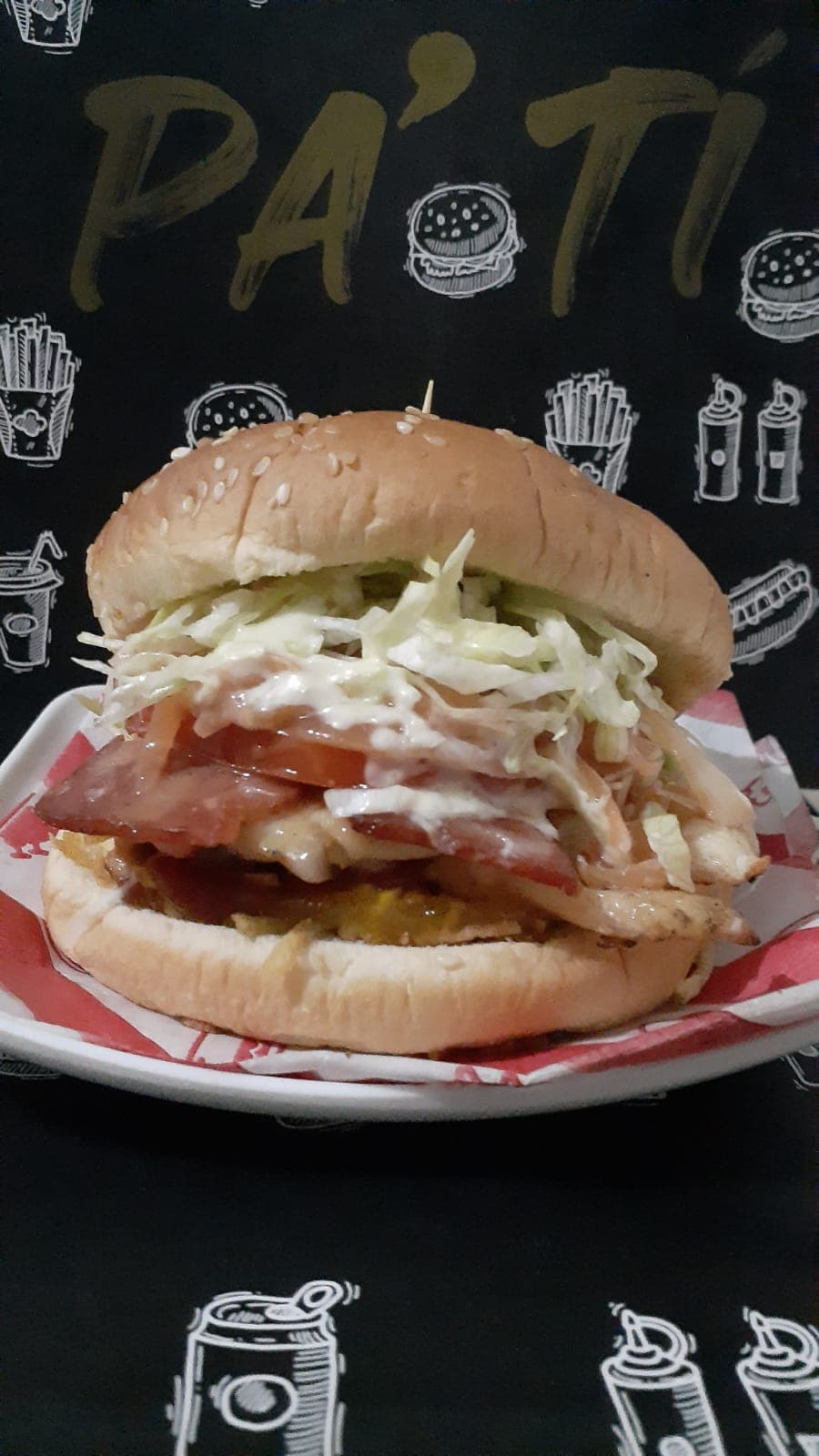 Hamburguesa de Pollo Sencilla