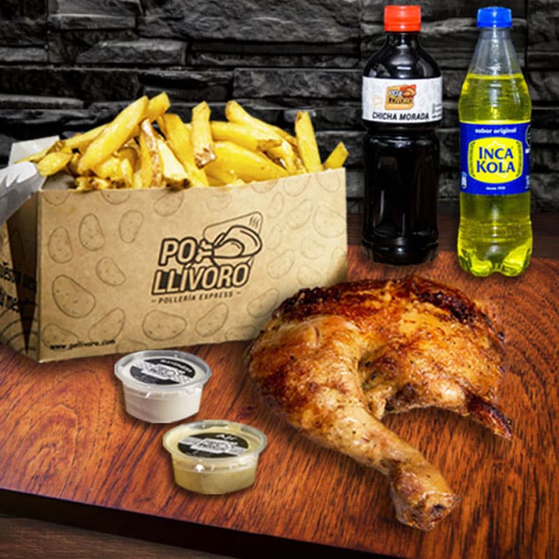 Combo 1/4 de Pollo a la Brasa mas Gaseosa