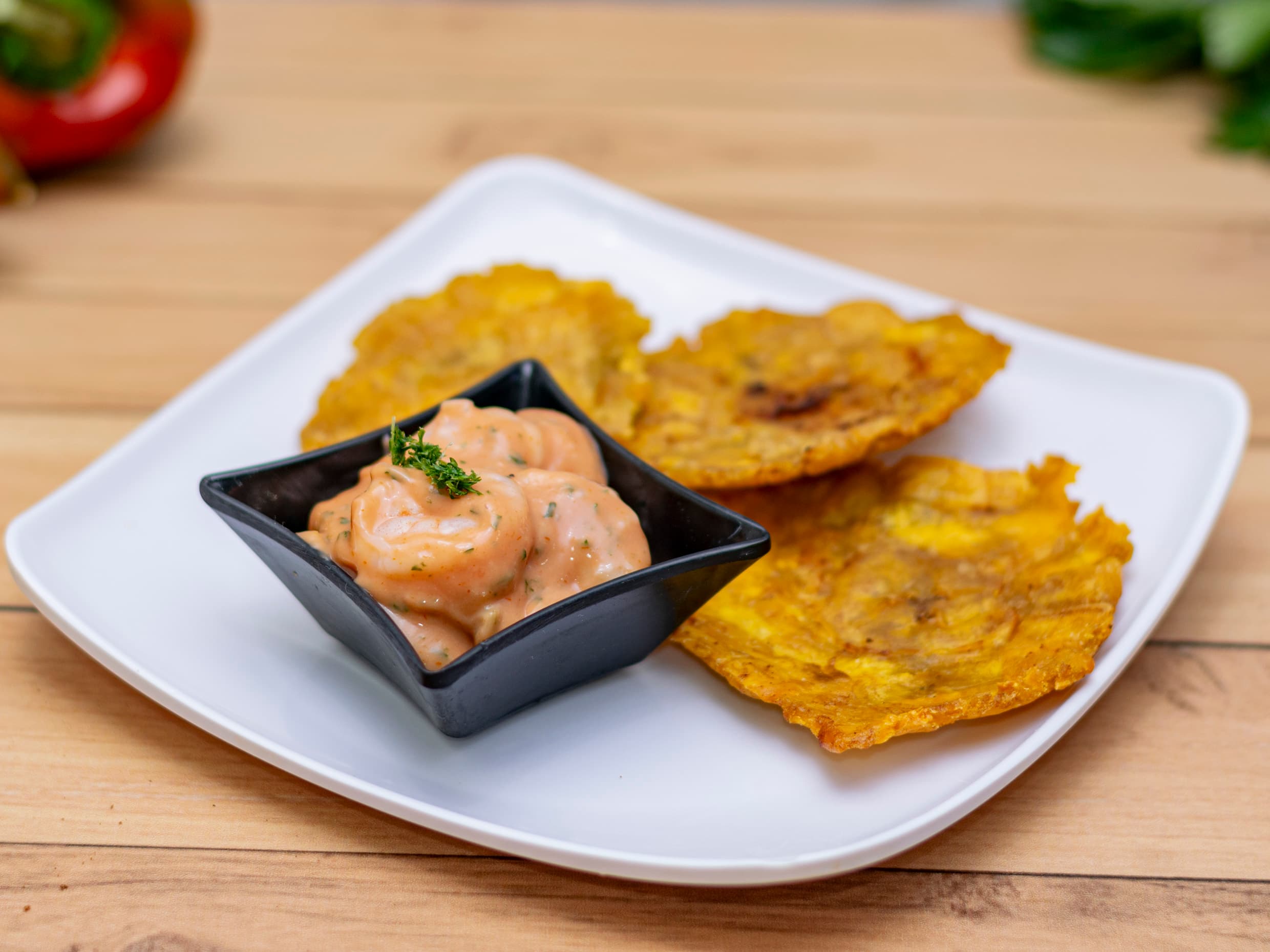 patacones con coctel