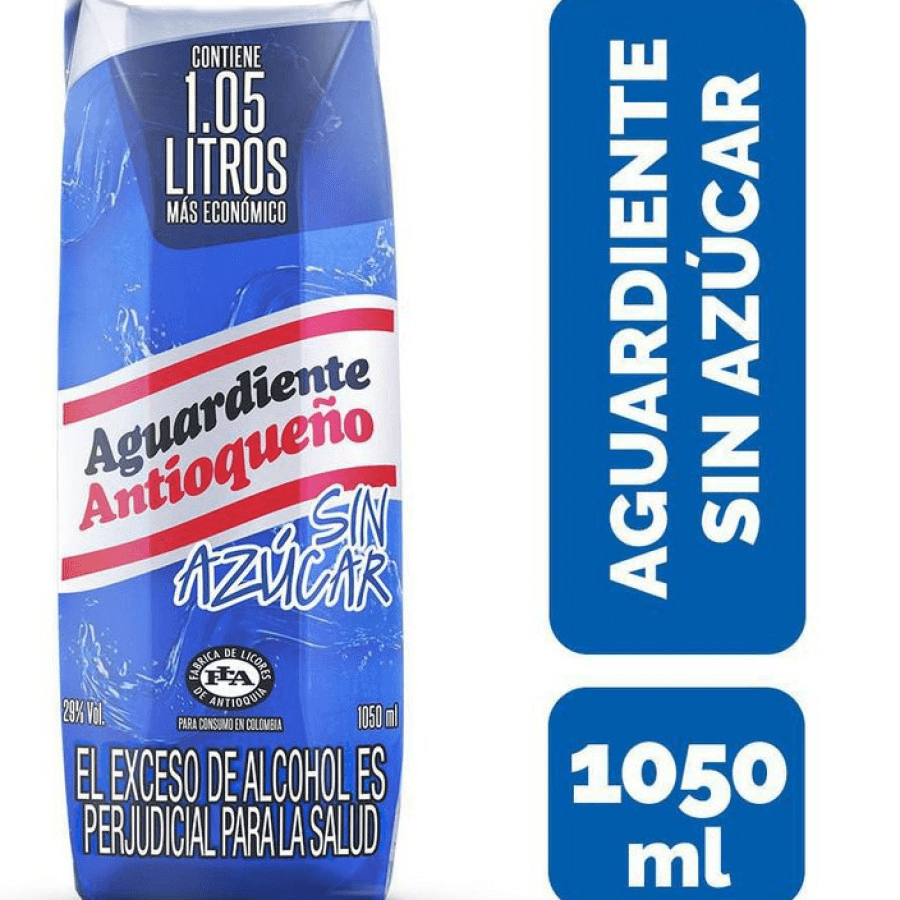 Aguardiente Antioqueño azul 1050 ml Caja