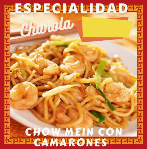 Chow Mein con camarones