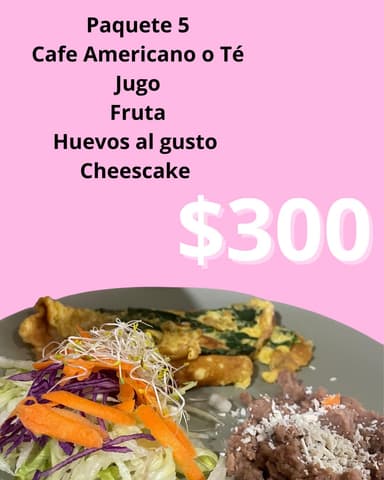 Paquete 5 Desayuno Sorpresa