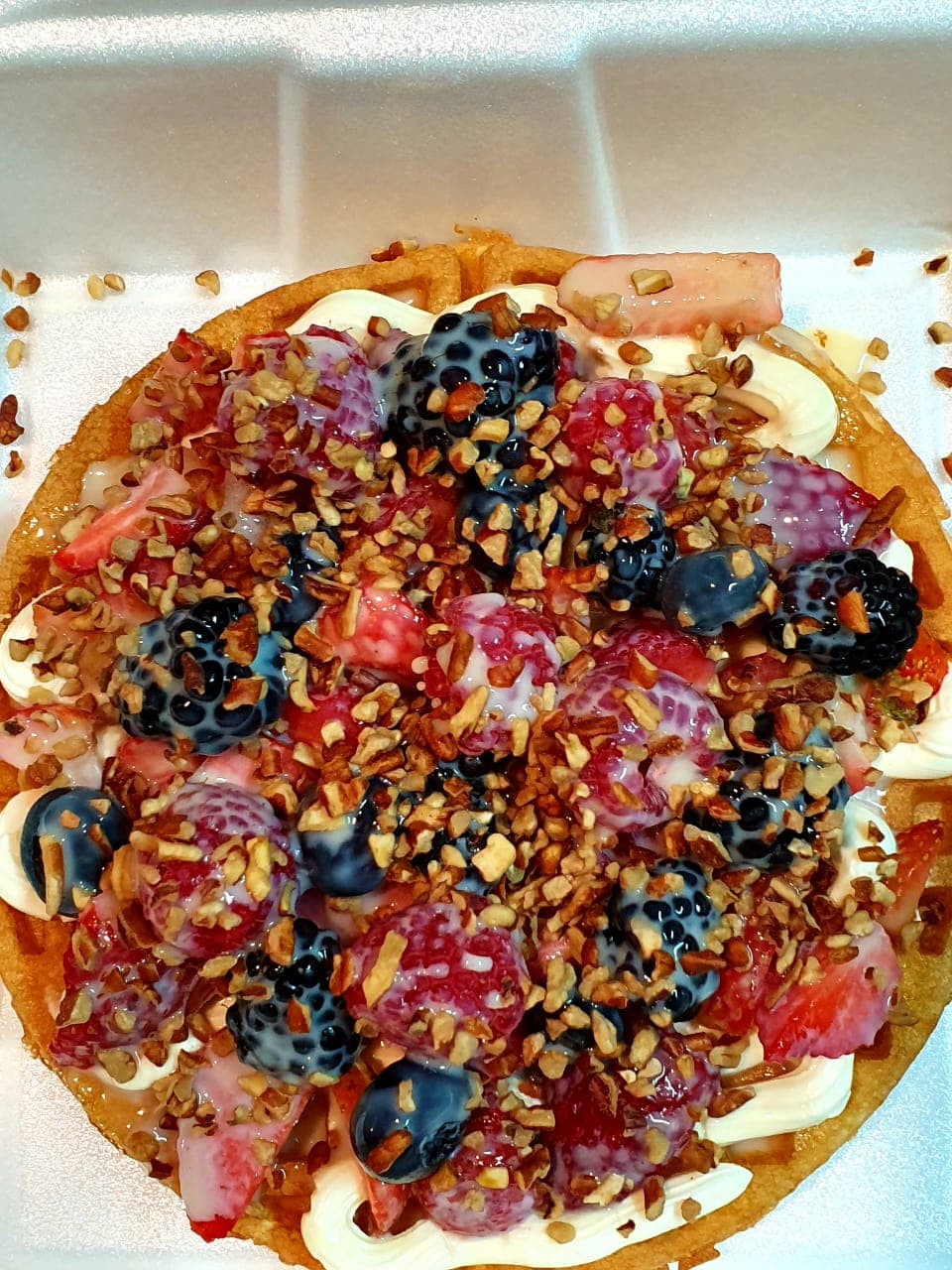 Waffle Philadelphia con Frutos