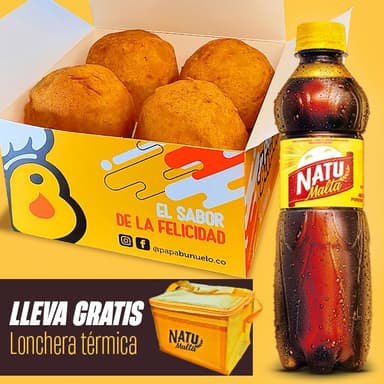 4 Papas Rellenas + 1 Natumalta +1 Lonchera Térmica