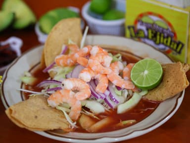 3 Tacos con Camarón Cocido