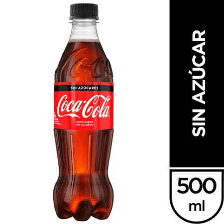 Coca cola sin azúcar 600 ml
