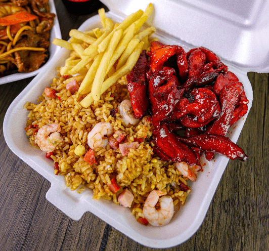 Combo Arroz Chino con Costillas BBQ