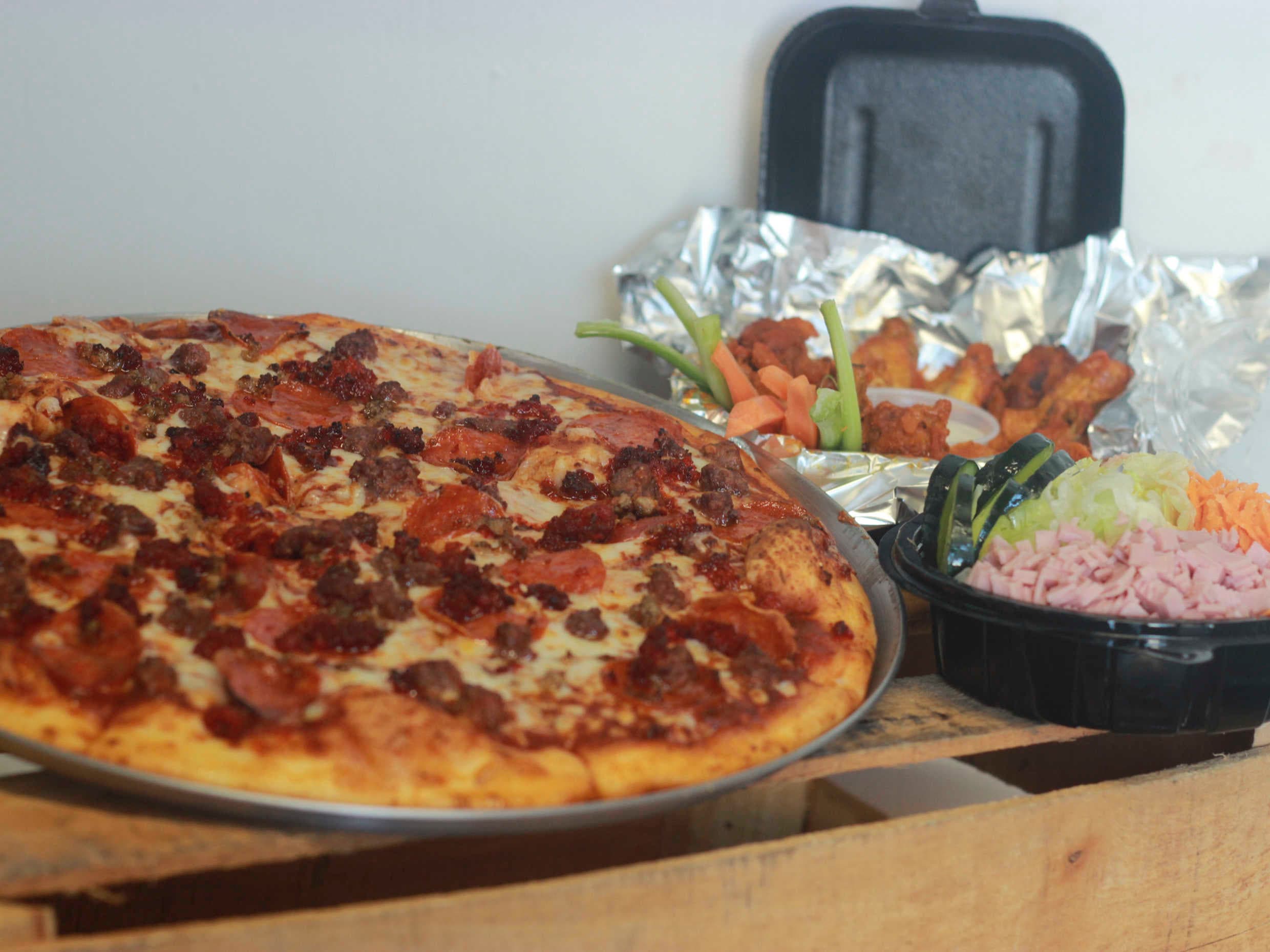 Combo Pizza ExtraGrande+ Alitas+ Papas+ Refresco