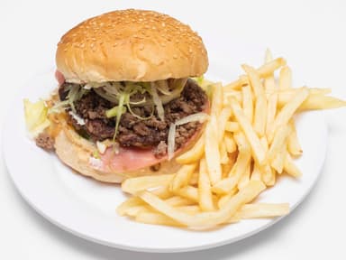 Hamburguesa de bistec C/ Papas
