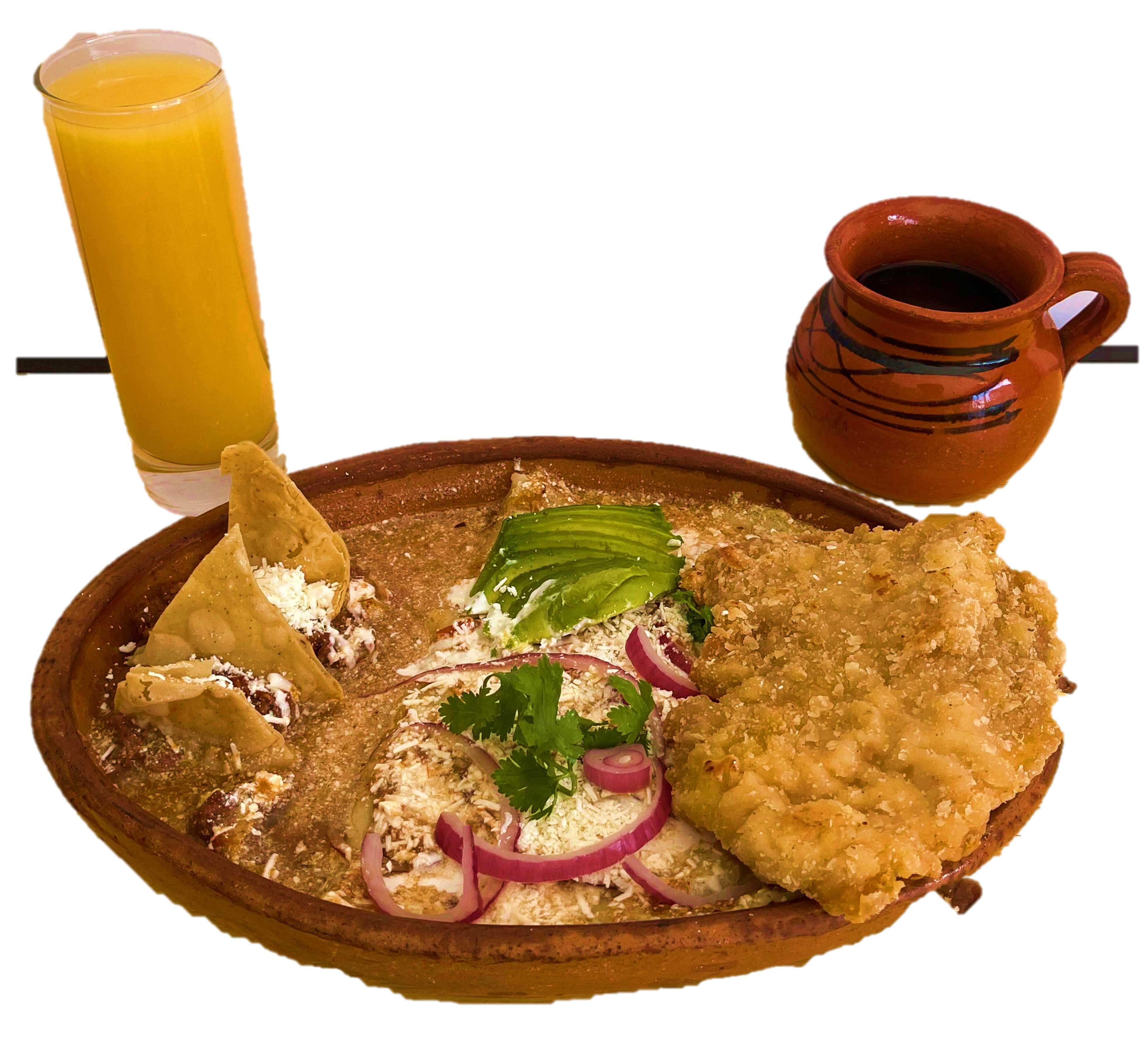Chilaquiles con Milanesa