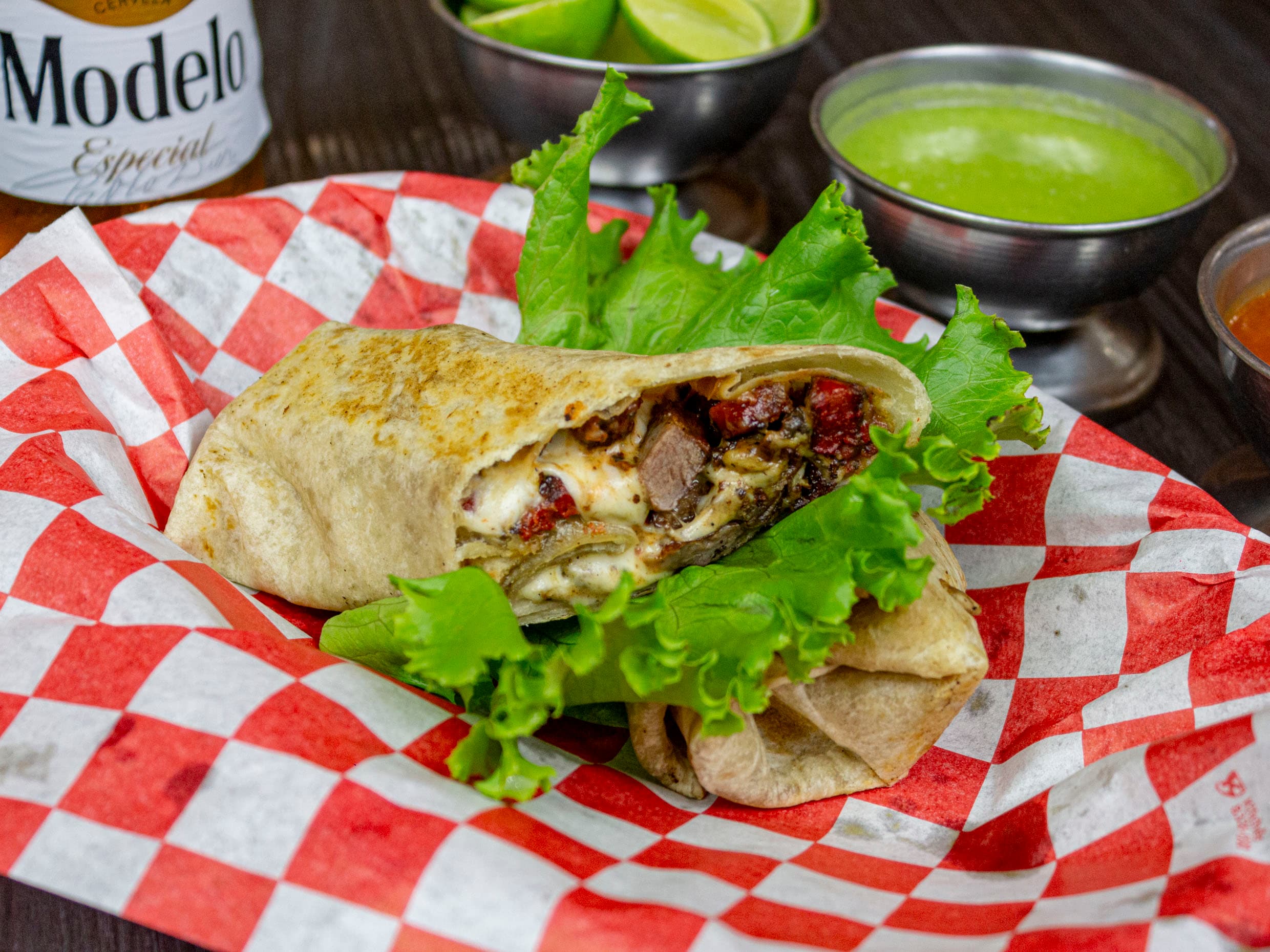 Burrito de Arrachera con Chistorra