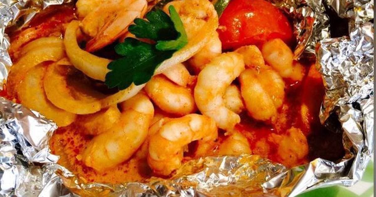 Camarones En Aluminio con Mantequilla