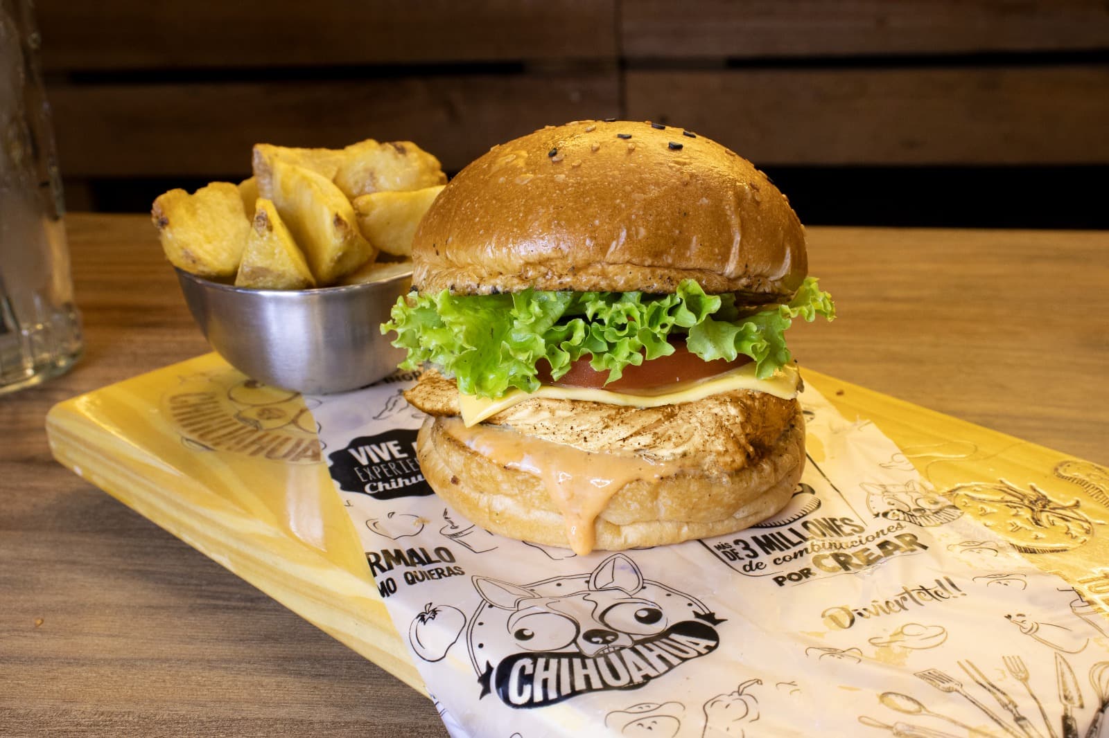 Combo Hamburguesa de Pollo + papas
