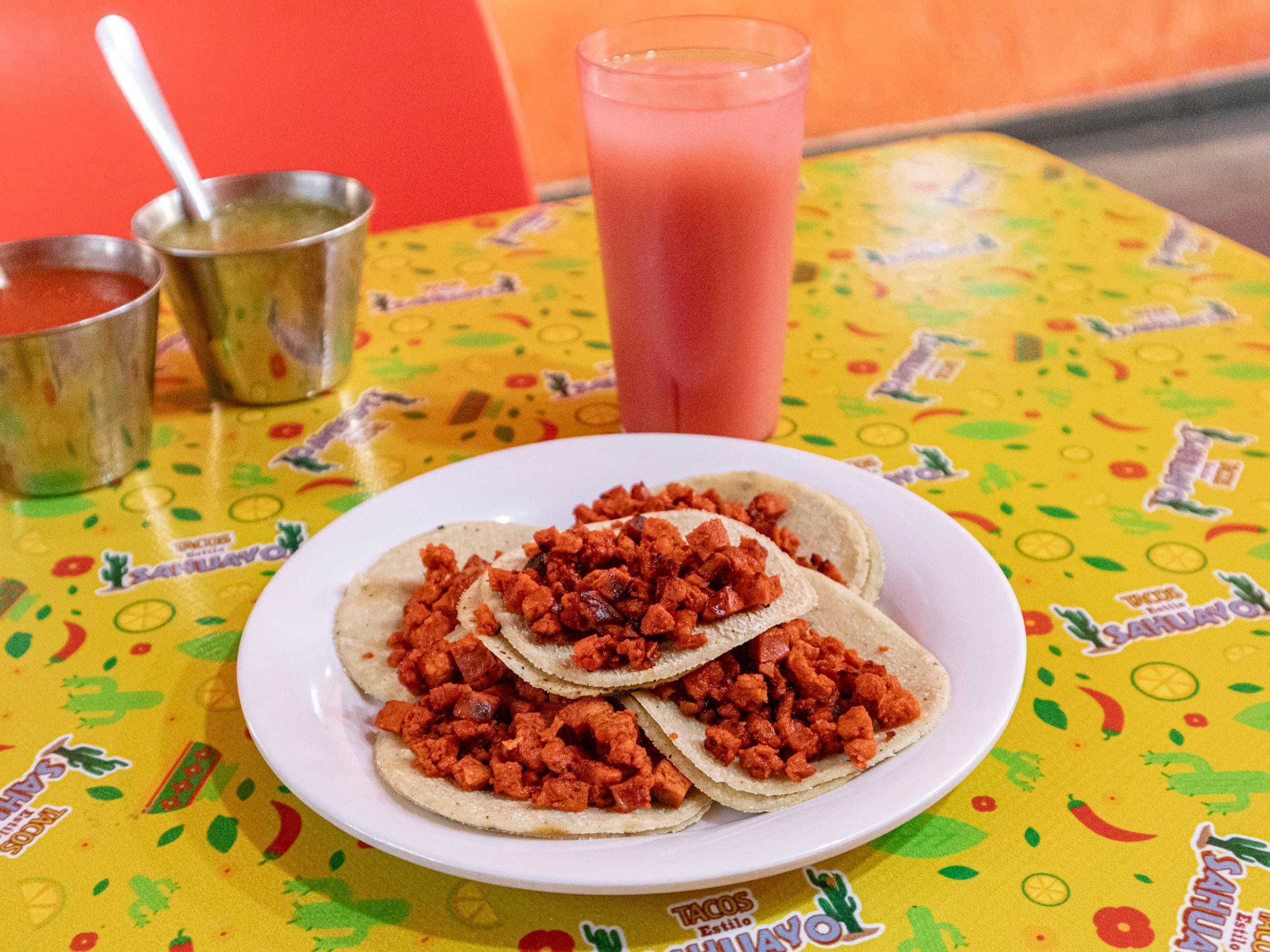 Combo8, 5 Tacos de Chorizo + Agua