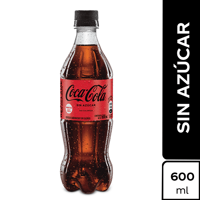 Gaseosa Coca-Cola sin Azúcar 600 ml