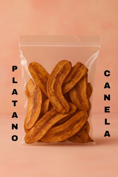 Platano Deshidratado con Canela