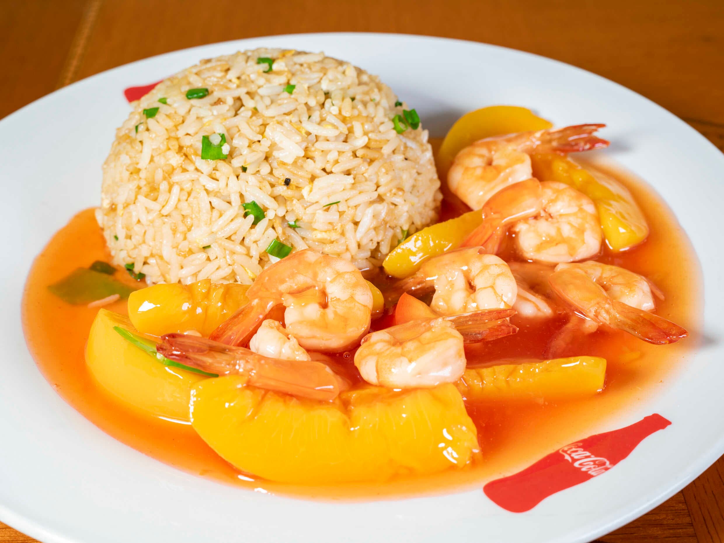 Langostino con Durazno