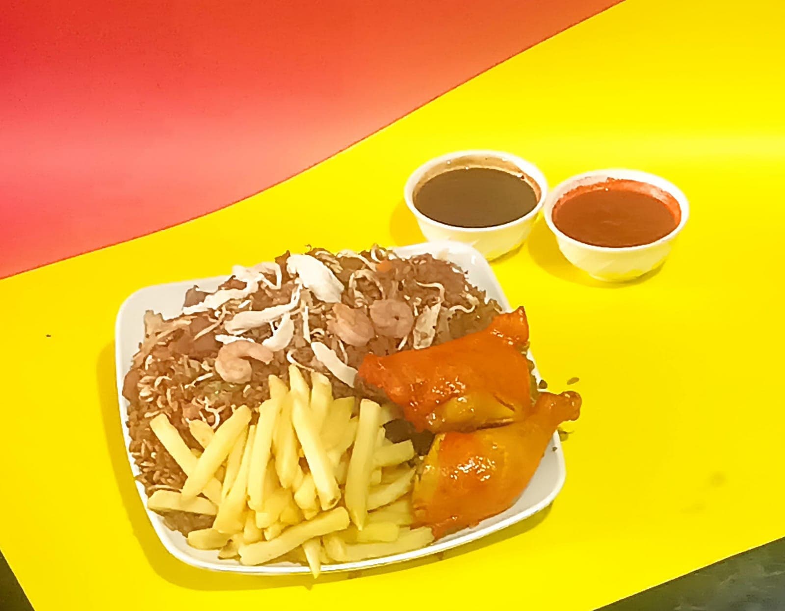 Arroz Oriental con Pierna Pernil Para 2 Personas