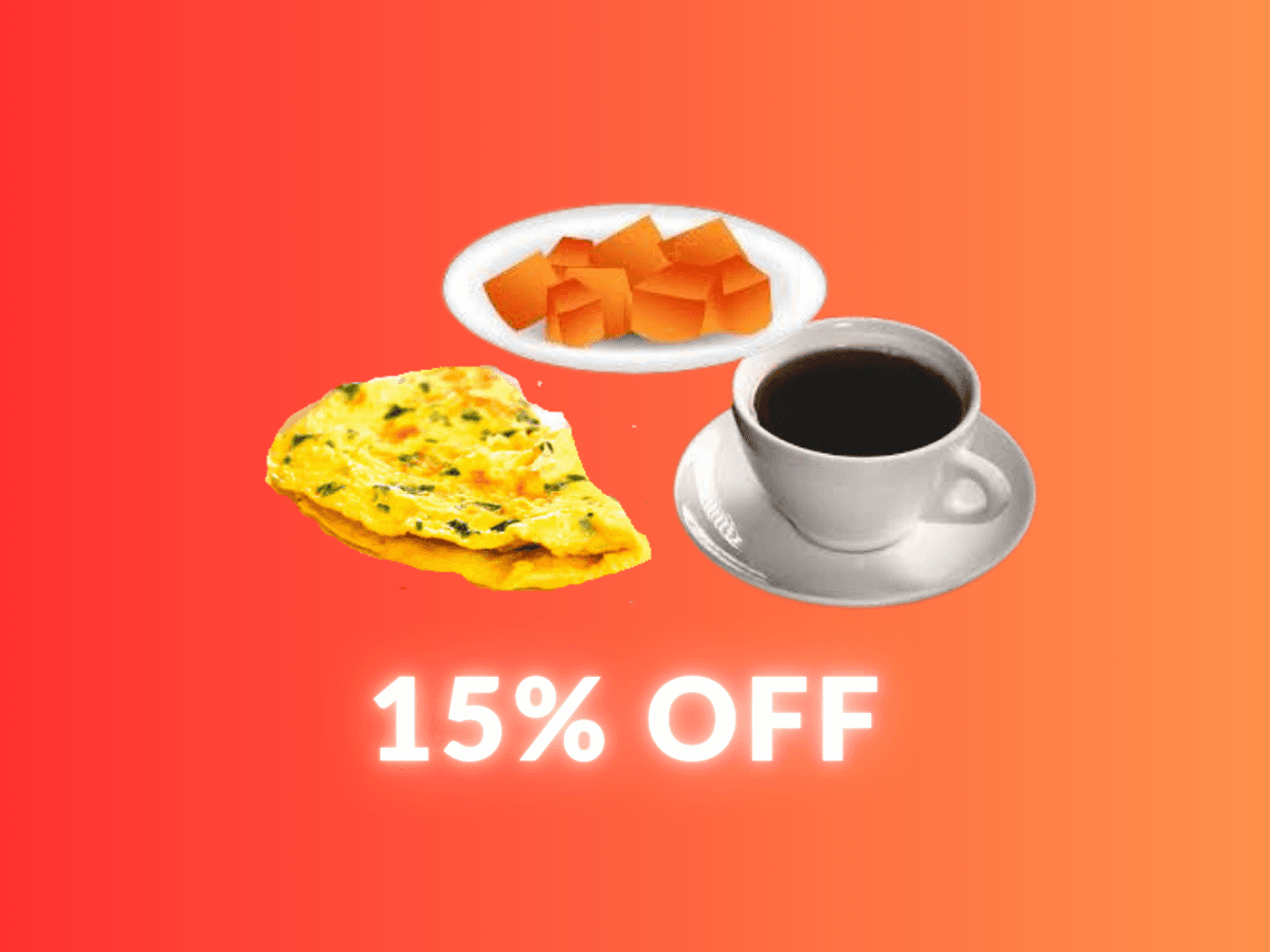 Combo Omelette Vegetales C/ Queso