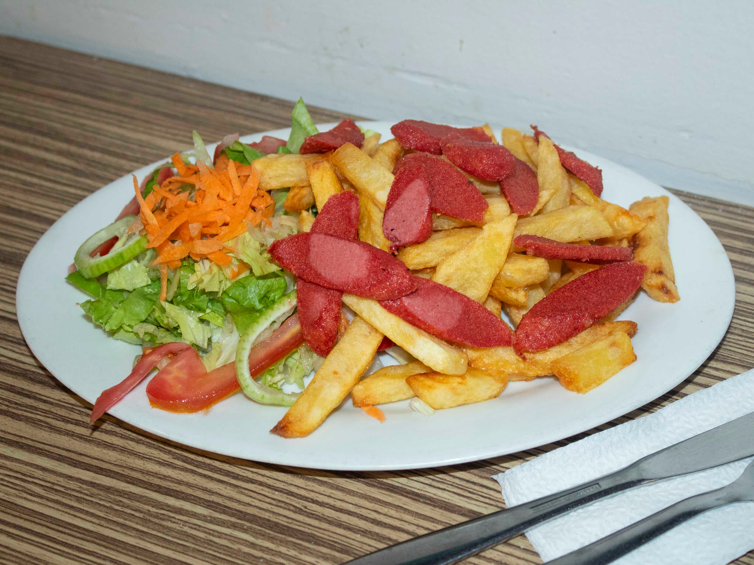 Mini Salchipapa Vegano