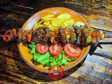 Brocheta de arrachera y chistorra