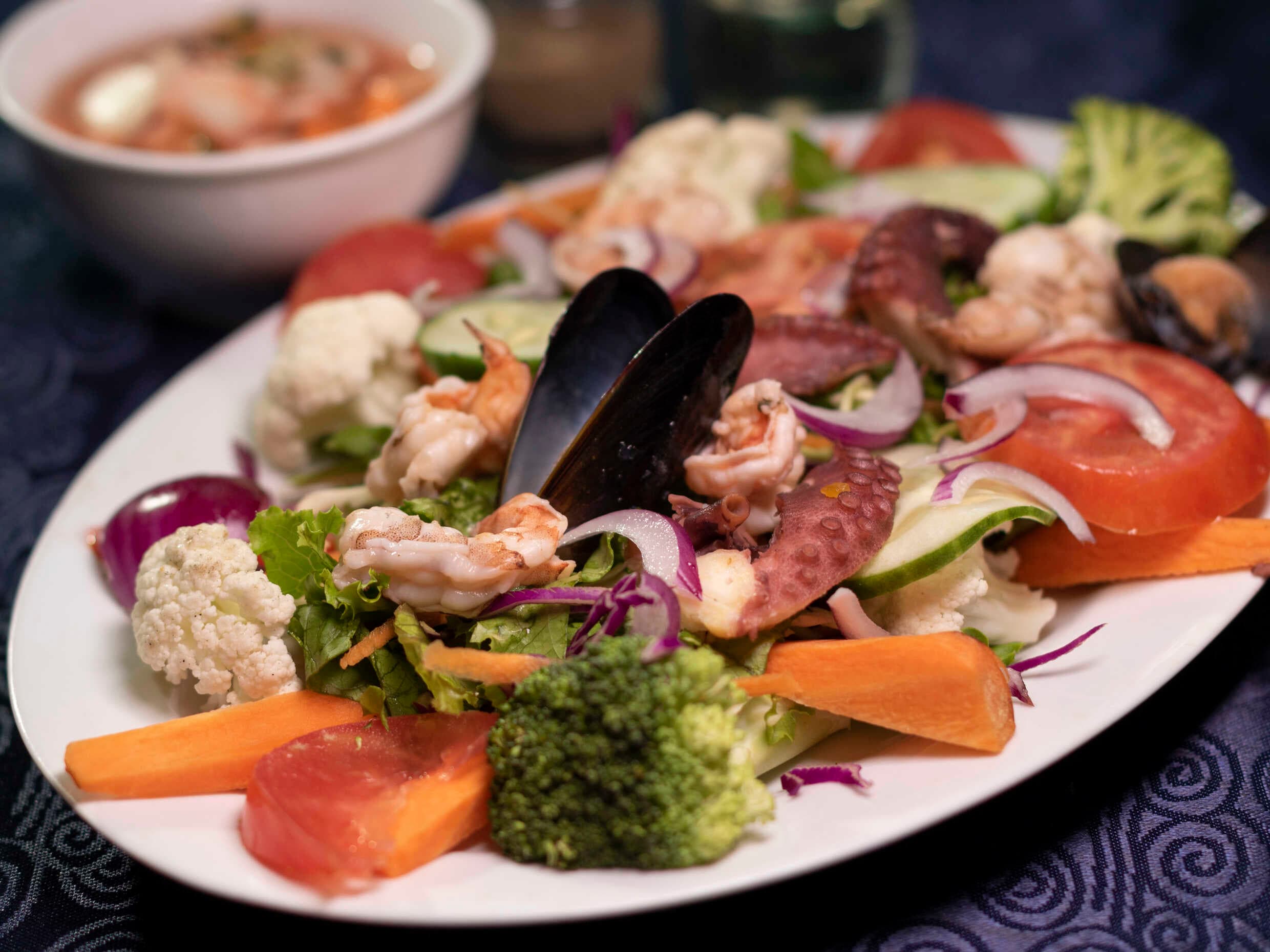 Ensalada con Mariscos