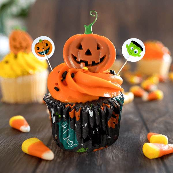 Set de Capacillos y Palillos Decorativos Para Halloween