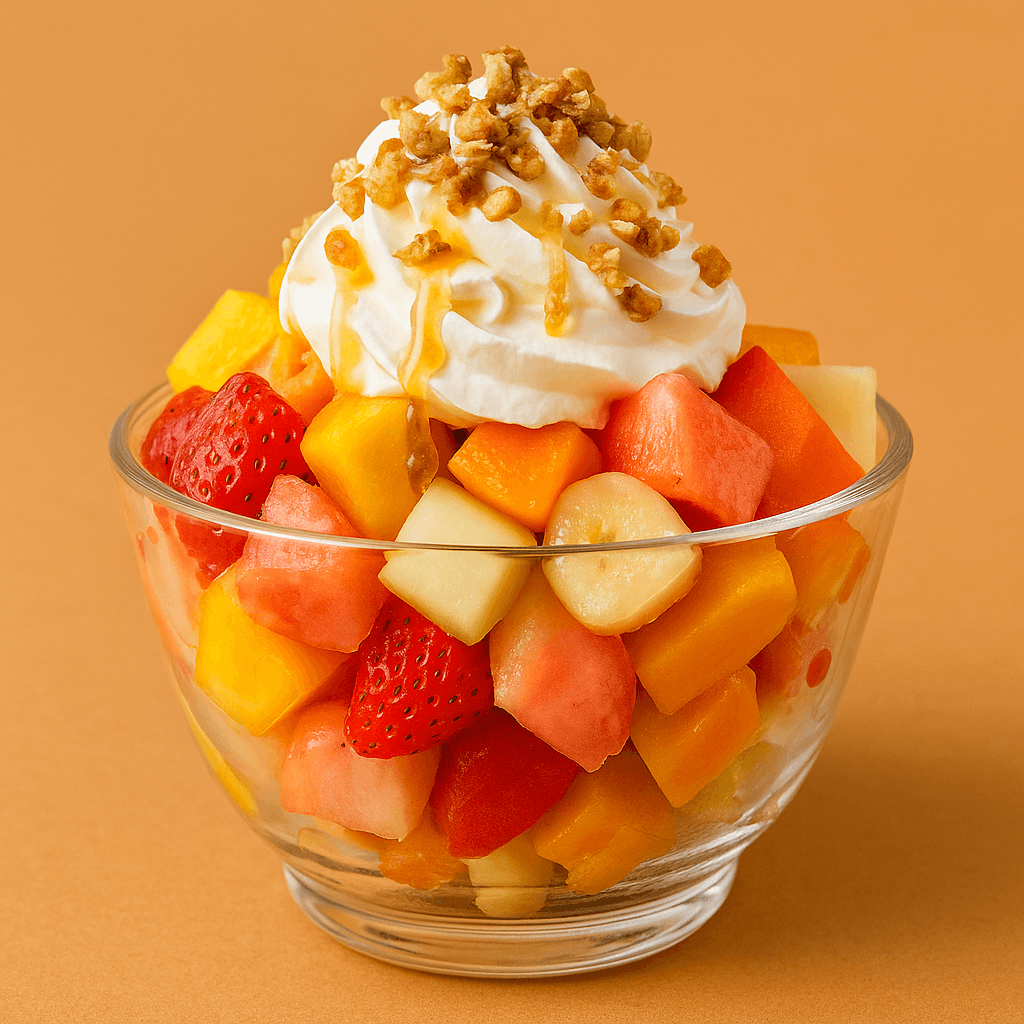 Cocktail de Frutas de Temporada con Chantilly