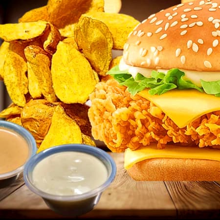 Burger Chicken Crispy Jamon+queso+huevo