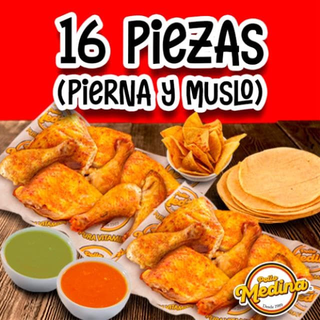 PAQUETE 16 PZ (8 PIERNAS + 8 MUSLOS)