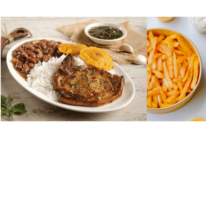 Combo Chuleta + Porcion de Papas Fritas