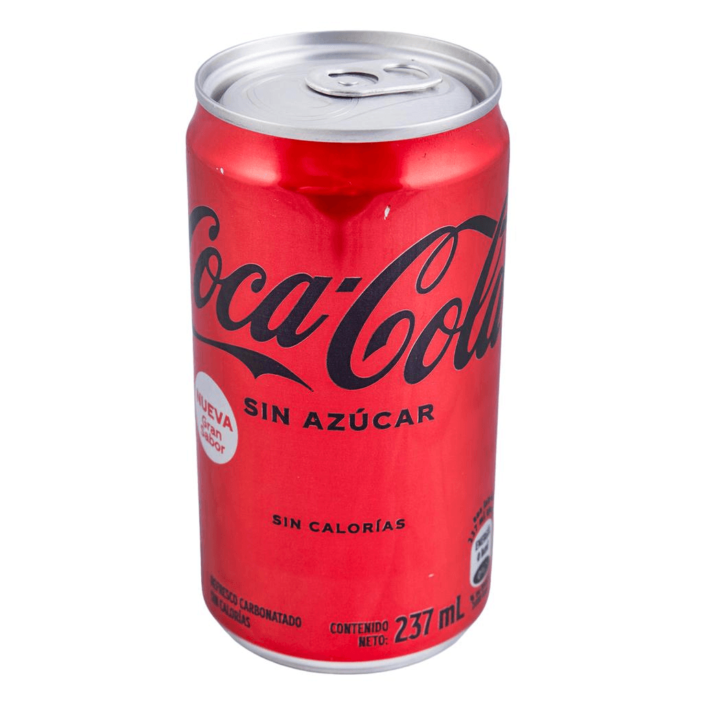Coca Cola Sin Azucar Lata de 237 Ml