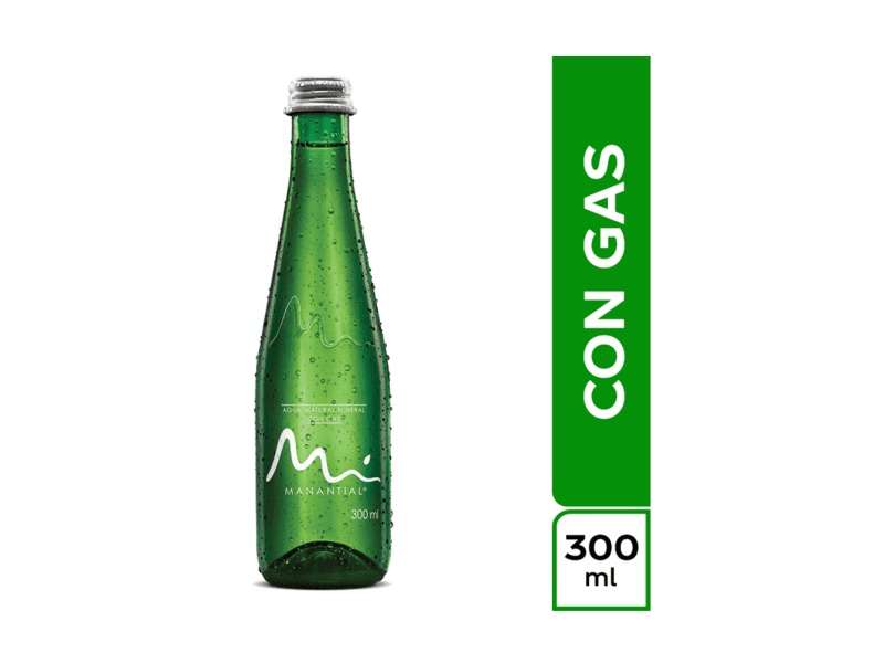 Agua Manantial con gas