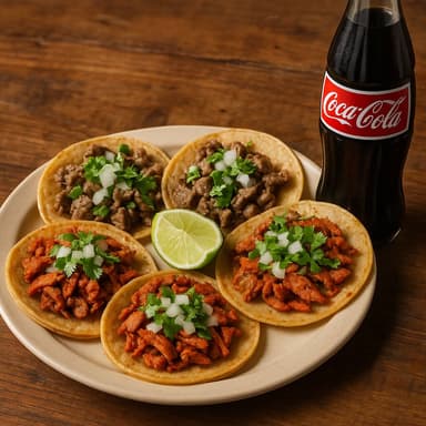 TACOS EN COMPAÑIA (12 Tacos +2 Cocas)
