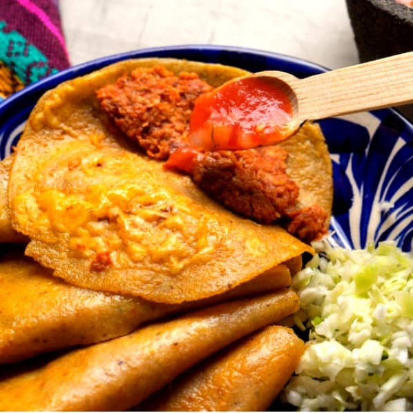 Taco de Papa con Chorizo