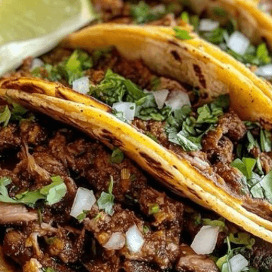 Tacos de Bistec en Tortilla a Mano (3 Pzas)