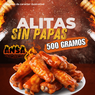 500 GRAMOS DE ALITAS SIN PAPAS
