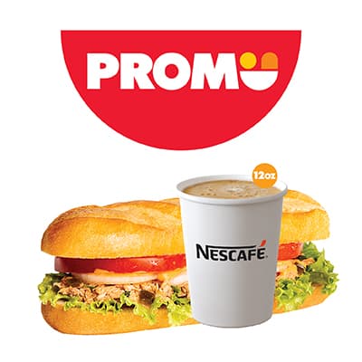 Sandwich Atun Break + Nescafe Latte 12 Onz