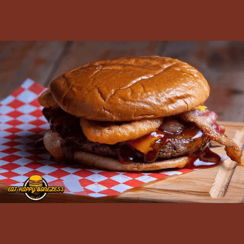 Hamburgesa Western con Aros o Papas